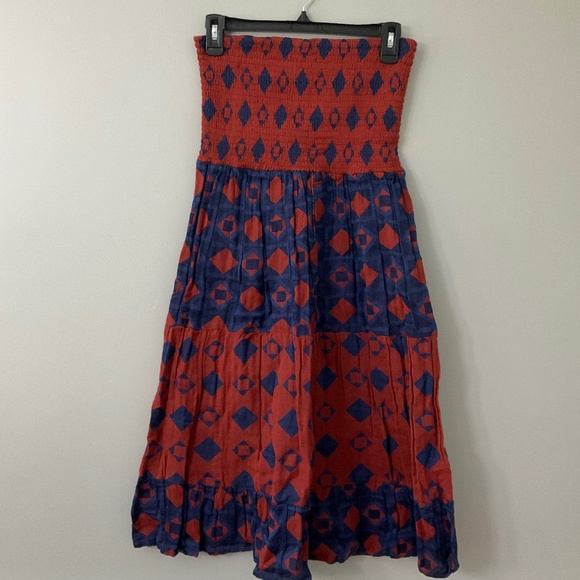 Ace&Jig Daphne Skirt/Strapless Dress in Copper/Neptune sz S - Picture 2 of 8